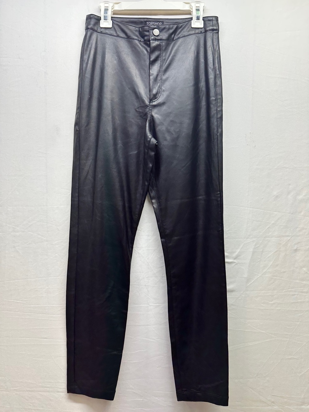 Topshop Black Faux Leather Pants
